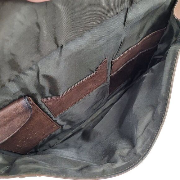 Vintage 80's Wilsons Leather Briefcase Leather Adventure Core Indian Jones Brown - Picture 16 of 16